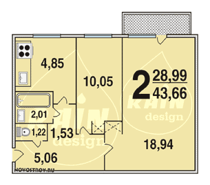 Планировка квартир серии 1-511