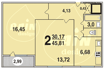 Планировка квартир серии 1605