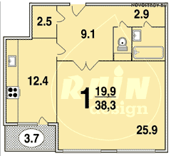 Планировка квартир серии Бекерон