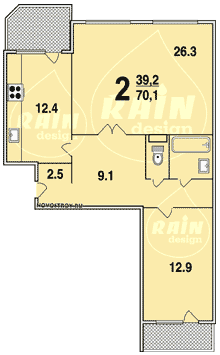 Планировка квартир серии Бекерон