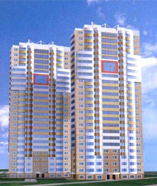 Планировка квартир серии И-155, вариант 2