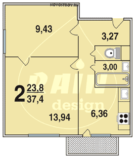 Планировка квартир серии И-18