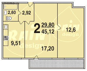 Планировка квартир серии И-209А