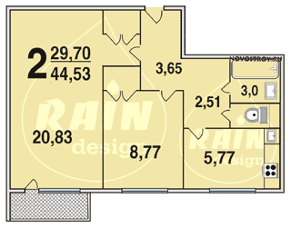 Планировка квартир серии И-209А