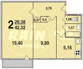 Планировка квартир серии И-29