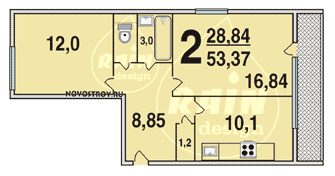 Планировка квартир серии И-522А