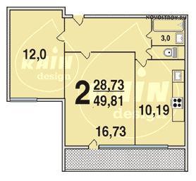 Планировка квартир серии И-522А
