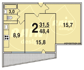 Планировка квартир серии И-68-02