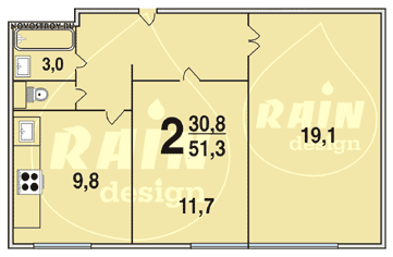 Планировка квартир серии И-68-03