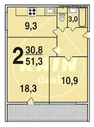Планировка квартир серии И-68-03