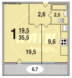 Планировка квартир серии И-68
