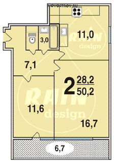 Планировка квартир серии И-68