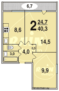 Планировка квартир серии И-68