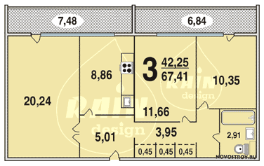 Планировка квартир серии И-700А