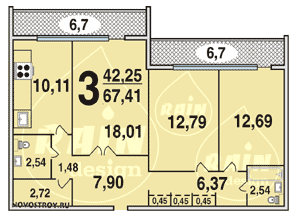 Планировка квартир серии И-700А