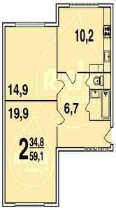 Планировка квартир серии КОПЭ
