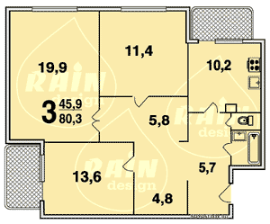 Планировка квартир серии КОПЭ