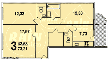 Планировка квартир серии П-111М