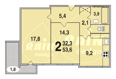 Планировка квартир серии П-3