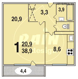 Планировка квартир серии П-30