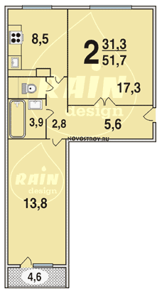 Планировка квартир серии П-30