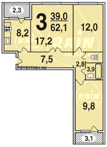 Планировка квартир серии П-30