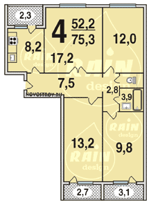 Планировка квартир серии П-30