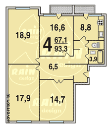 Планировка квартир серии П-4