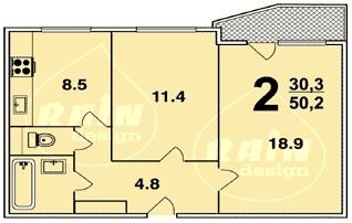 Планировка квартир серии П-44