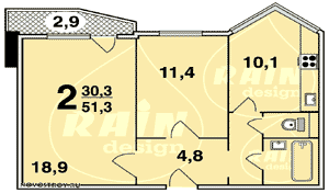 Планировка квартир серии П-44Т