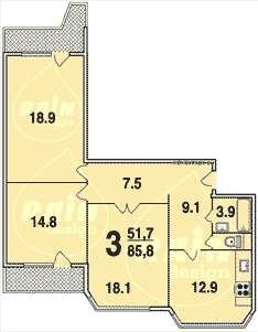 Планировка квартир серии П-44ТМ