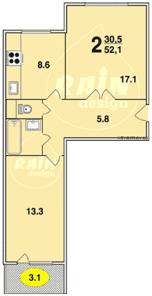 Планировка квартир серии П-46