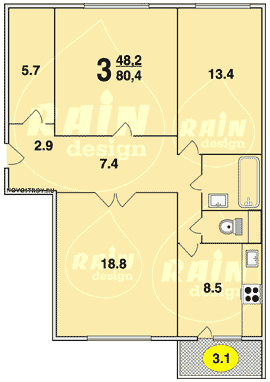 Планировка квартир серии П-46