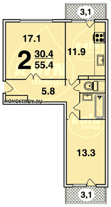 Планировка квартир серии П-46М