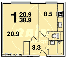 Планировка квартир серии П-55