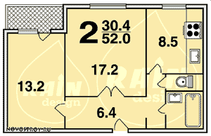 Планировка квартир серии П-55