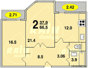 Планировка квартир серии П-55М