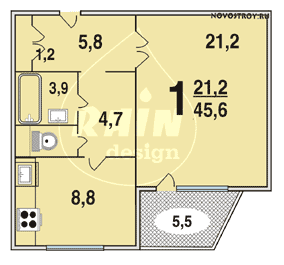 Планировка квартир серии ПД-1