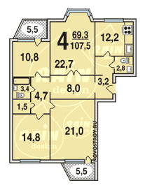Планировка квартир серии ПД-1