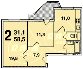 Планировка квартир серии ПД-4