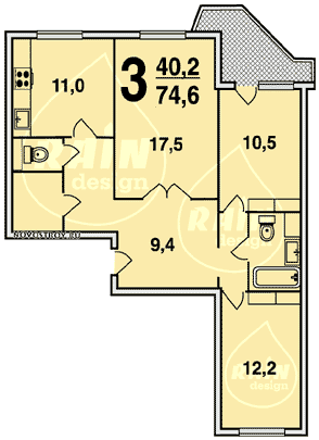 Планировка квартир серии ПД-4