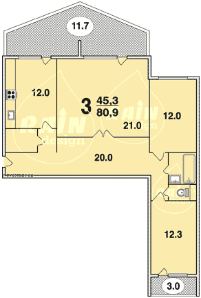 Планировка квартир серии С-111М